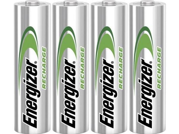 Energizer RECHARGE UNIVERSAL, Oppladbart batteri, AA, Alkalinsk, 4 stykker, 1300 mAh, Grønn, Sølv