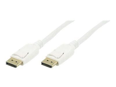 DELTACO - DisplayPort-kabel - DisplayPort (hann) til DisplayPort (hann) - 1 m - hvit