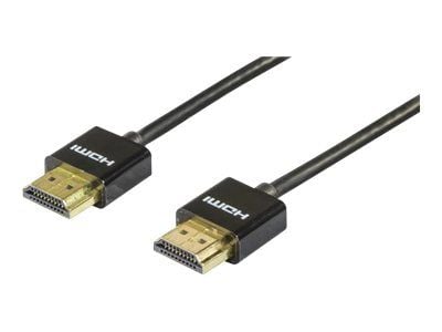 DELTACO HDMI-1092-K - HDMI-kabel med Ethernet - HDMI hann til HDMI hann - 2 m - svart