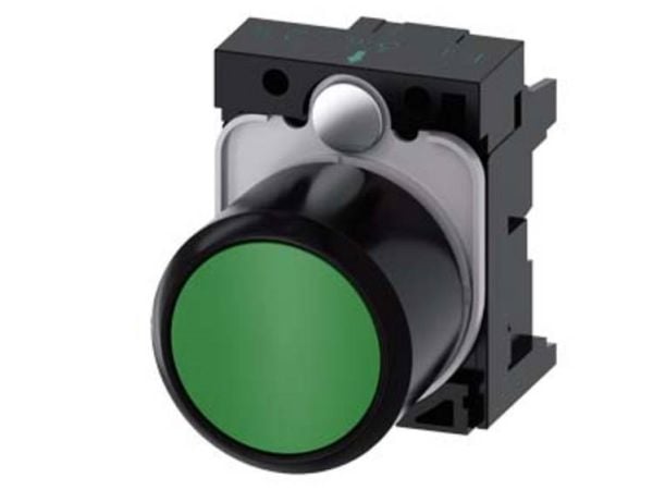 Siemens 3SU1200-0EB40-0AA0 Tryckknapp (Ø x H) 29,5 mm x 40 mm IP66, IP67, IP69/IP69K 1 st