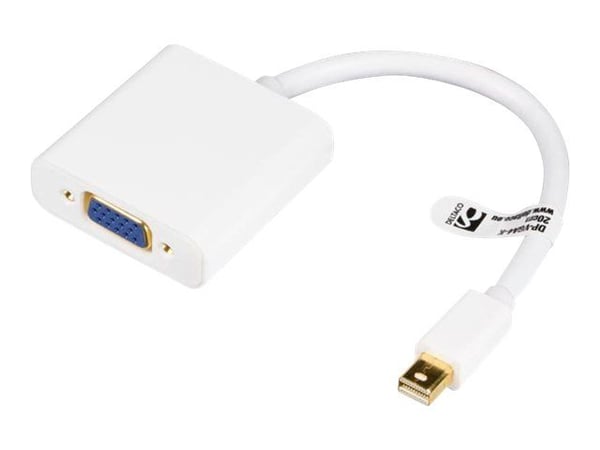 DELTACO DP-VGA4-K - Videotransformator - DisplayPort - VGA - hvit