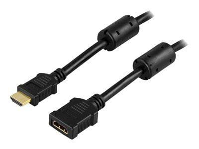 DELTACO HDMI-121 - HDMI-forlengelseskabel - HDMI hann til HDMI hunn - 1 m
