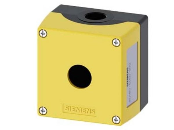 Siemens ohjauskotelo laitteelle 22mm metalli keltainen 1 ohjauspiste ilman lisävarusteita 3SU1851-0AA00-0AA2