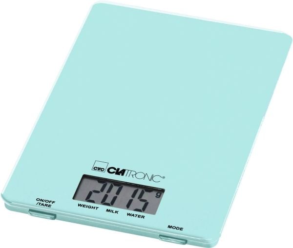 Clatronic KW 3626, Elektronisk kjøkkenvekt, 5 kg, 1 g, Mynte, Rektangel, fl oz, ml, g, lb oz