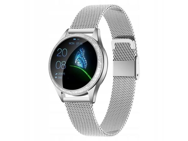 Oro Smart Crystal älykello, hopea, kiiltävä kehys