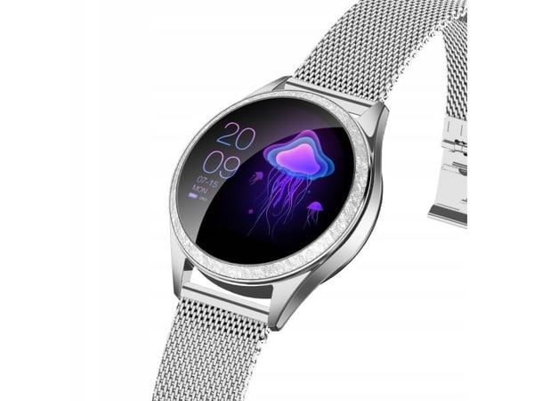 Oro Smart Crystal älykello, hopea, kiiltävä kehys