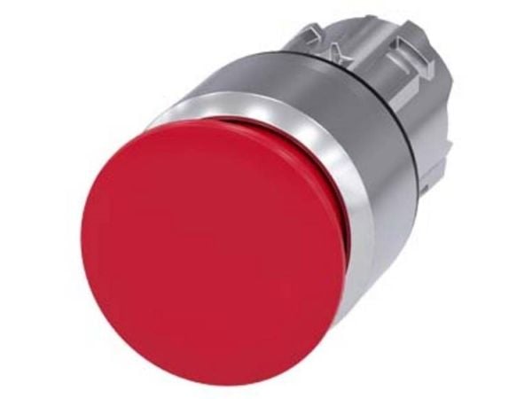 Paddtryck 22 mm rund metall högblank röd 30 mm