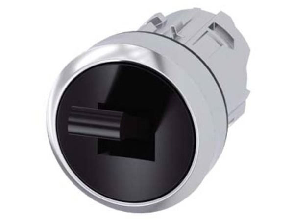 Växling 22 mm ru met högblank svart, 2 k.pos