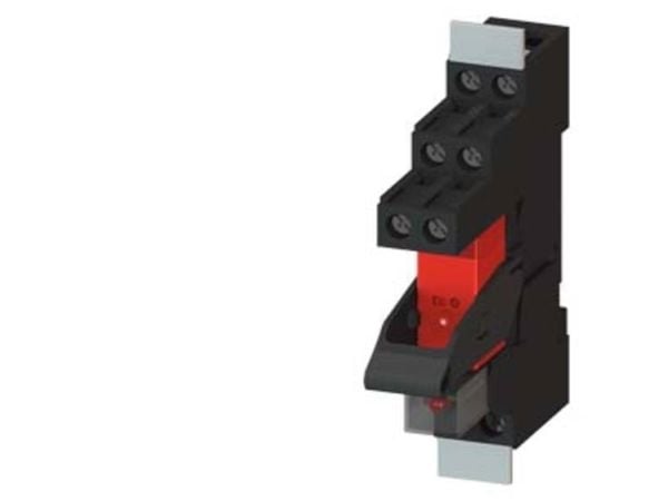 Pistokkeellinen relekokonaisuus 2 W, 24 V DC LED-moduuli punainen pohja, jossa on logiikkaeristysruuviliitin