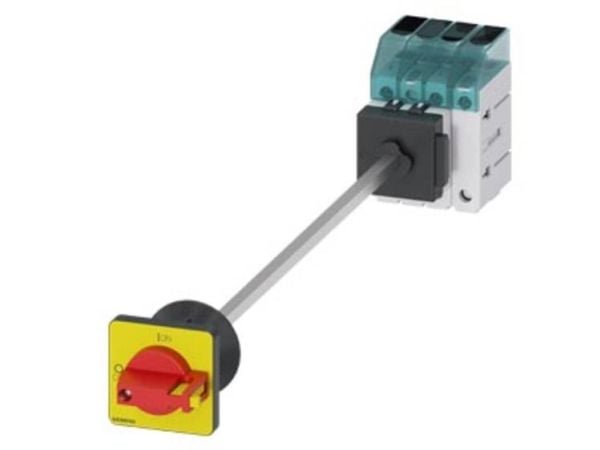 Siemensin kuormakytkin, punainen, keltainen, 4-napainen, 16 mm², 63 A, 690 V/AC, 3LD34400TL13, 4P, IP65, 60 mm, 68 mm, 83 mm, 420 mm