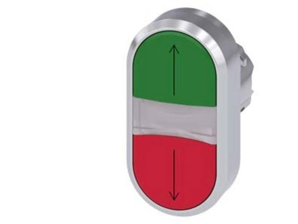 Siemens 3SU10513AB420AN0 3SU1051-3AB42-0AN0 Dobbelttrykknap (B x K) 29,9 mm x 57,9 mm IP66, IP67, IP69/IP69K 1 stk
