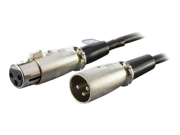 DELTACO - Lydforlengelseskabel - XLR3 hunn til XLR3 hann - 1 m - svart
