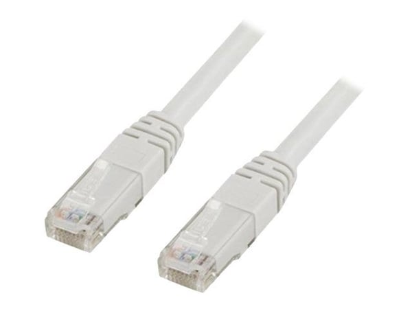 DELTACO - Koblingskabel - RJ-45 (hann) til RJ-45 (hann) - 30 m - UTP - CAT 6 - formstøpt, flertrådet - hvit