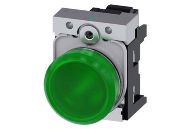 Siemens 3SU1153-6AA40-3AA0 merkkivalo, 1 kpl, vihreä, IP67, IP69K, 57 g, 100 mm, 50 mm, 30 mm