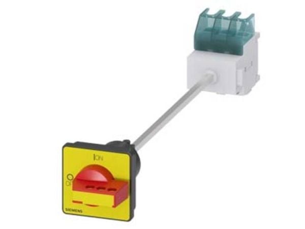 Siemensin kuormakytkin, punainen, keltainen, 3-napainen, 16 mm², 32 A, 690 V/AC, 3LD22170TK13, 3P, IP65, 79 mm, 85 mm, 460 mm, 70 mm