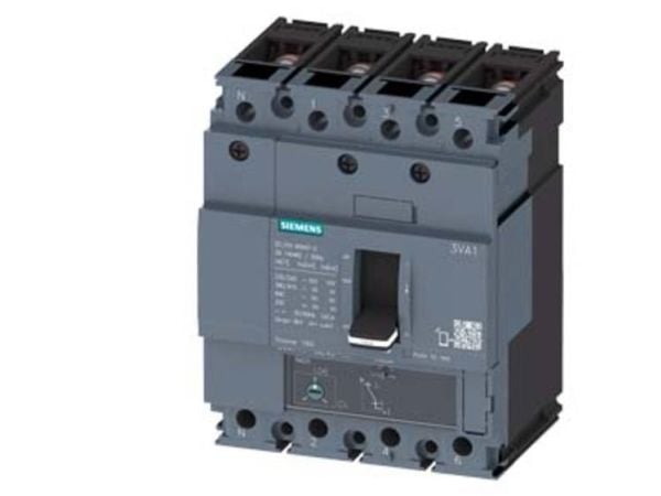 Siemens 3VA1110-4GE42-0AA0 Strömbrytare 1 st Inställningsområde (ström): 70 - 100 A Kopplingsspänning (max.): 690 V/AC (B x H x D) 101,6 x 130 x 70 mm