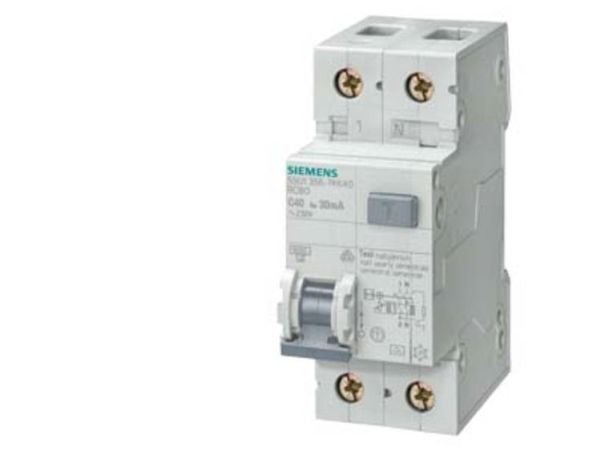 Siemens jordfelsbrytare 1+N B 16A 0,03A typ AC 6kA 5SU1356-0KK16