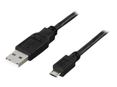 DELTACO USB-303S - USB-kabel - USB (hann) til Micro-USB type B (hann) - 3 m - svart