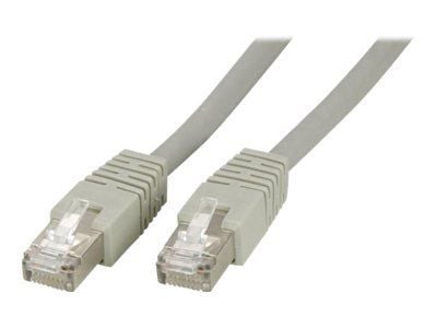 DELTACO - Koblingskabel - RJ-45 (hann) til RJ-45 (hann) - 50 cm - SFTP - CAT 6 - halogenfri, formstøpt - grå
