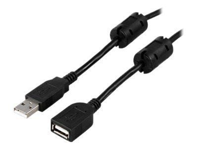 DELTACO - USB-jatkojohto - USB (uros) - USB (naaras) - USB 2.0 - 2 m - musta