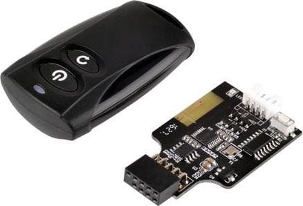 SilverStone ES02-USB - Fjernstyrt strømsvitsj - svart