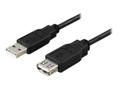 DELTACO - USB-jatkojohto - USB (uros) - USB (naaras) - USB 2.0 - 5 m - musta