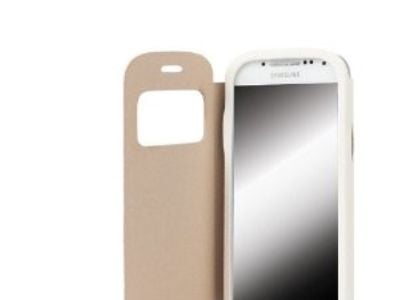 Krusell Malmö FlipCover View - Beskyttende deksel for mobiltelefon - hvit - for Samsung Galaxy S4 Mini