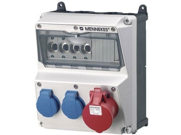 MENNEKES 920004, Typ F, Skruvar, Blå, Röd, Vit, Plast, IP44, 230 - 400 V