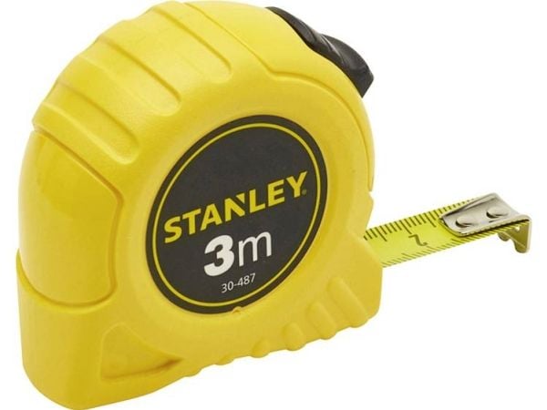 Stanley - Målebånd - 3 m - bladbredde: 12.7 mm