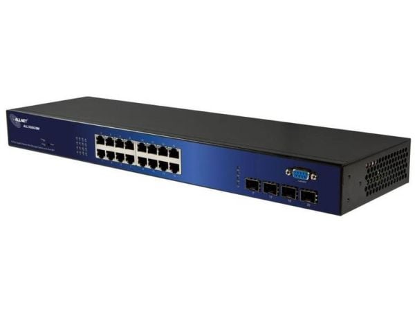 ALLNET ALL-SG8420M, Håndtert, L2, Gigabit Ethernet (10/100/1000), Full tosidig, Rack-montering, 19U
