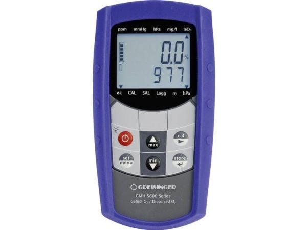 Greisinger GMH5650 kombimåleinstrument oksygenkonsentrasjon oksygenmetning temperatur trykk