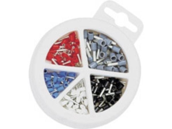 NWS 144-BI-150 Kabelsko-sortiment 0.50 mm² 2.50 mm² Blå , Grå, Sort, Hvid, Rød 150 stk