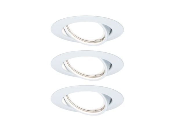 Paulmann 934.26, 3 ampuller, LED, GU10, 3000 K, 350 lm, Hvit