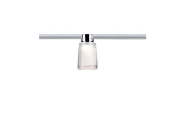 Paulmann 955.01, Spotlight på skinne, 1 ampuller, LED, 2700 K, 400 lm, Kromfarget, Gjennomsiktig, Hvit