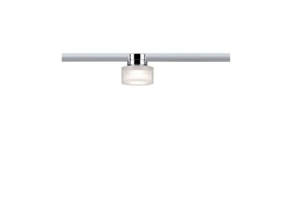 Paulmann 955.02, Spotlight på skinne, 1 ampuller, LED, 2700 K, 400 lm, Kromfarget, Gjennomsiktig, Hvit