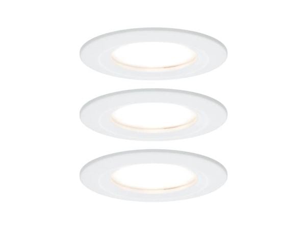 Paulmann 934.96, Innsunket spotlight, 3 ampuller, LED, 2700 K, 460 lm, Hvit