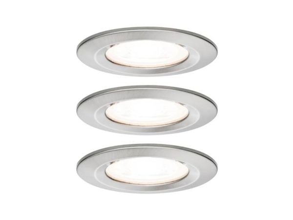 Paulmann 934.76, Indbygget lysplade, GU10, 3 pære(r ), LED, 2700 K, Metallic