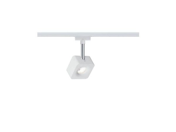 Paulmann 955.11, Spotlight på skinne, 1 ampuller, LED, 2700 K, 770 lm, Kromfarget, Hvit