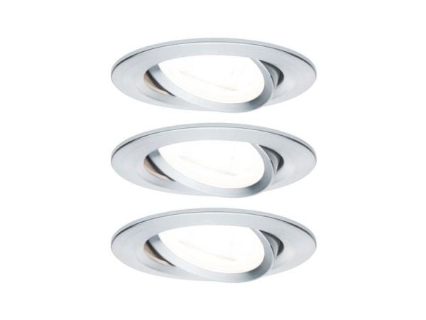 Paulmann 934.69, GU10, 3 ampuller, LED, 19,5 W, 460 lm, Aluminium