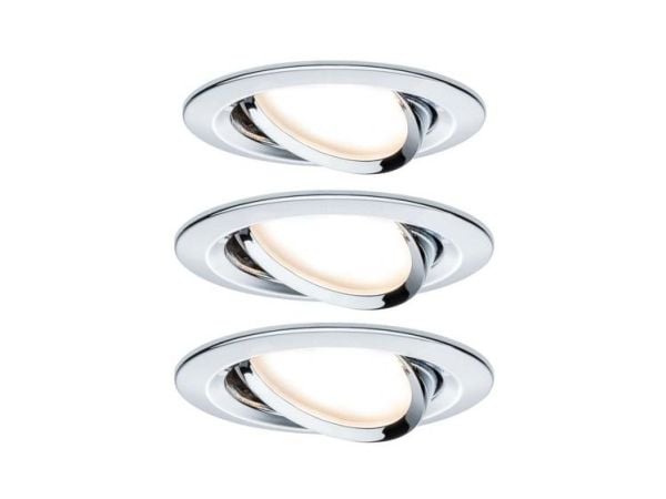 Paulmann 934.52, 3 ampuller, LED, 19,5 W, 460 lm, Kromfarget