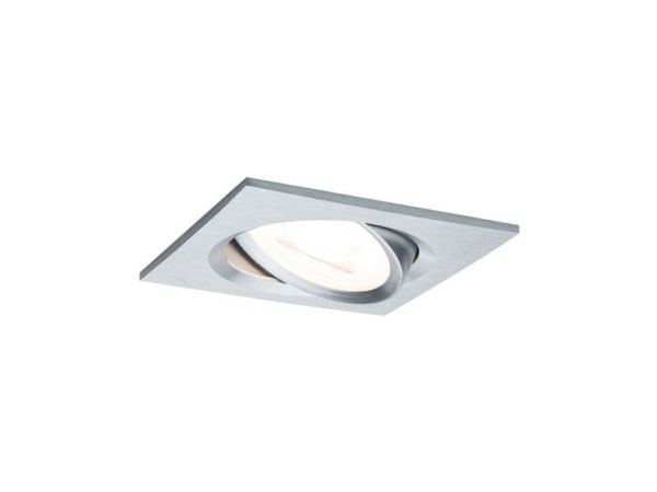 Paulmann 934.91, Innsunket spotlight, 1 ampuller, LED, 2700 K, 460 lm, Aluminium