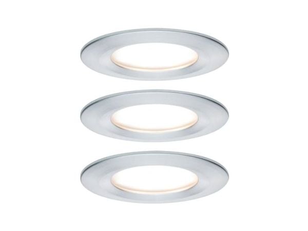Paulmann 934.98, Innsunket spotlight, 3 ampuller, LED, 2700 K, 460 lm, Aluminium