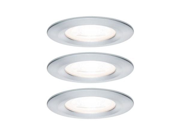 Paulmann 934.44, Indbygget lysplade, GU10, 3 pære(r ), LED, 2700 K, Aluminium