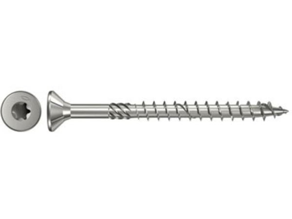 Fischer 657118 Träskruv 6 mm 80 mm Sexkantshylsa, Flertandshylsa, TX, Torx, T-profil Rostfritt stål V2A korrosionsbeständigt 100 st