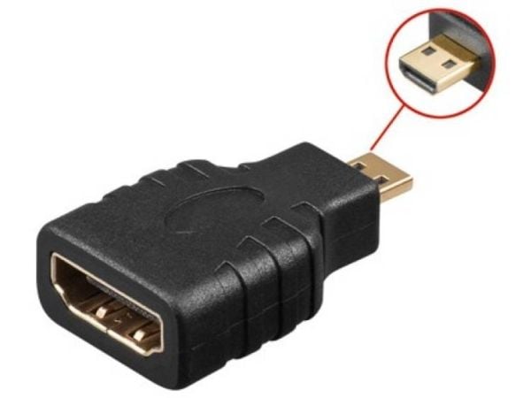 Techly IADAP-HDMI-MD, Micro HDMI D, HDMI, Sortera