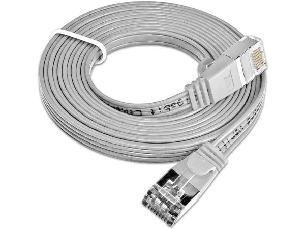 Triotronik Cat 6 - 0,25 m - RJ-45 - RJ-45 - Hann/Hann - Cat6 - U/FTP (STP) - Grå (PKW-STP-SLIM-KAT6 0,25)