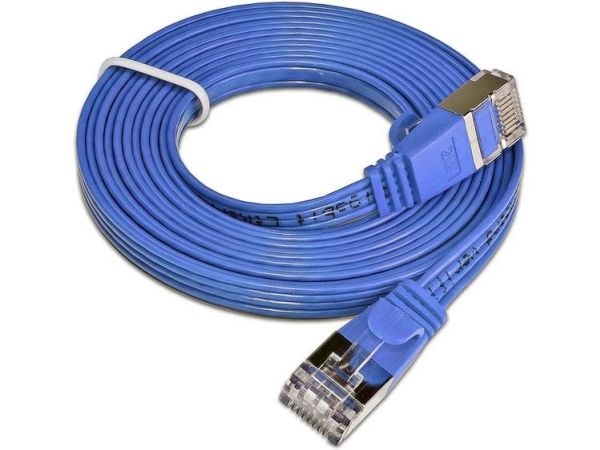 Triotronik Cat 6 - 0,5 m - RJ-45 - RJ-45 - M?nnlich/m?nnlich - Cat6 - U/FTP (STP) - Blau (PKW-STP-SLIM-KAT6 0,5 BL)