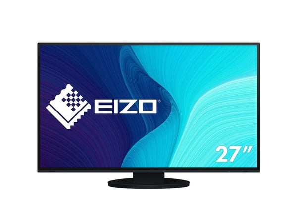 EIZO FlexScan EV2795-BK - Med FlexStand - LED-skjerm - 27" - 2560 x 1440 - IPS - 350 cd/m² - 1000:1 - 5 ms - HDMI, DisplayPort, USB-C - høyttalere ...