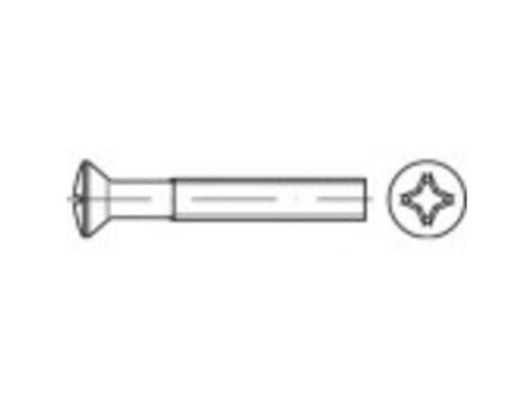 TOOLCRAFT forsenkede linsehodeskruer Philips kryss rustfritt stål A4 M2,5 16 mm – 1000 stk