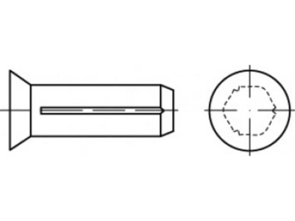 TOOLCRAFT TO-5386191 Umpisäiliöruuvit (Ø x L) 2 mm x 10 mm Teräs 500 kpl